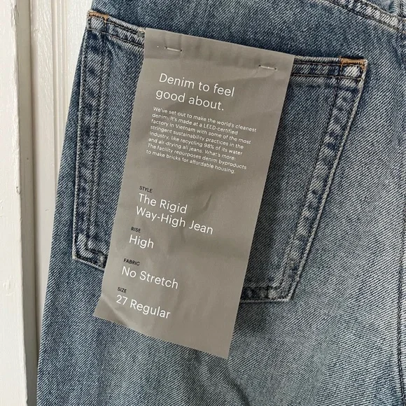 NWT Everlane Organic Rigid Way-High Jeans - Picture 7 of 8